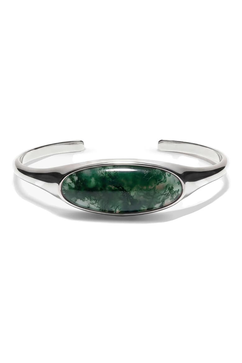 Cabochon Cuff Bracelet, Main, color, 925 STERLING SILVER