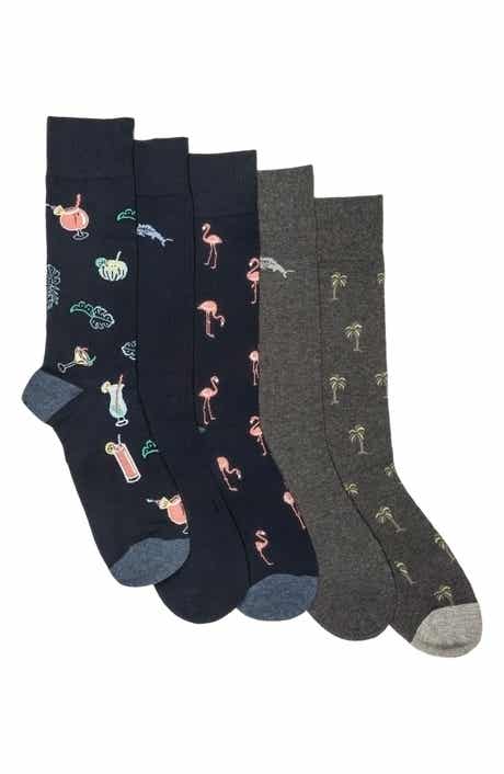 Tommy Bahama CoolMax® EcoMade 5-Pack Assorted Crew Socks