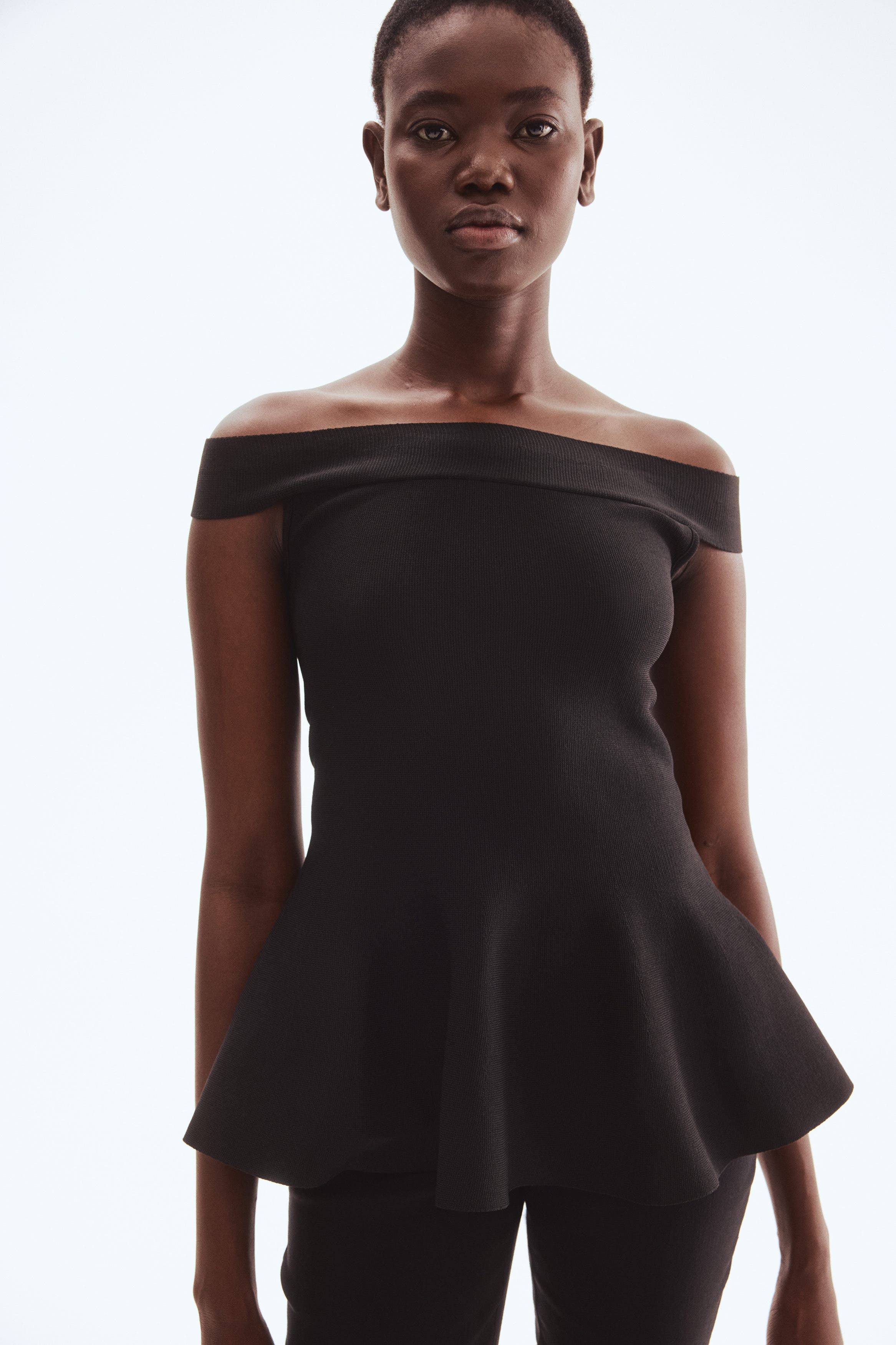 Off-the-shoulder Peplum Top - image 2
