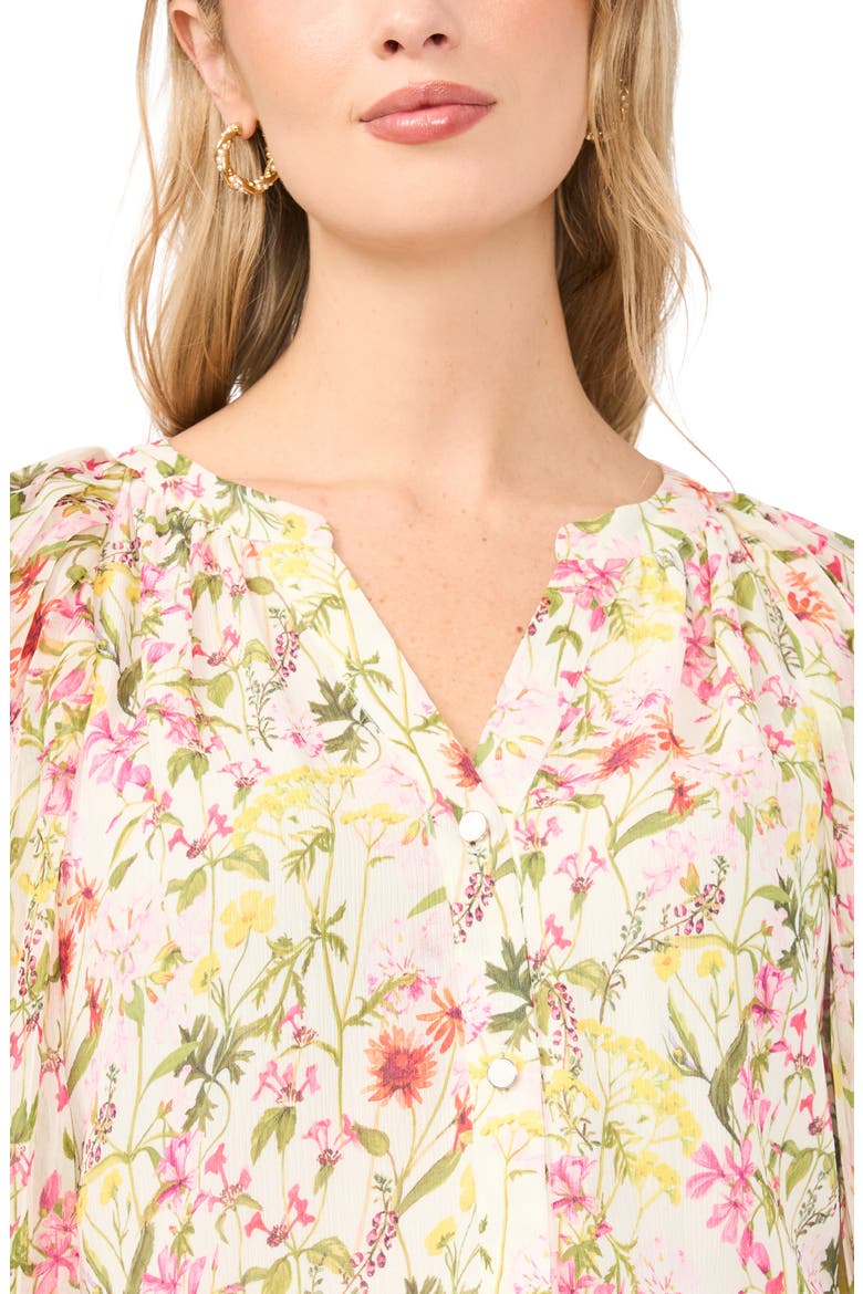 Floral Button-Up Shirt, Alternate, color, RASPBERRY SORBET