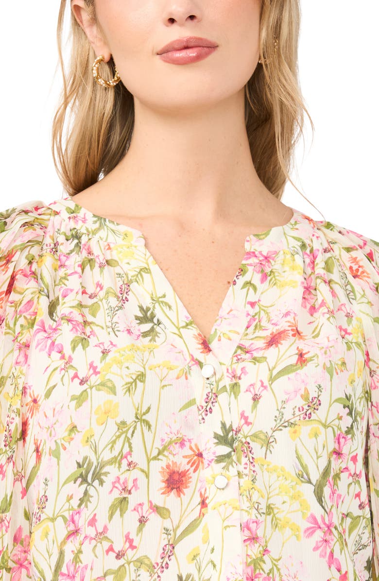 Vince Camuto Floral Button-Up Shirt, Alternate, color, Raspberry Sorbet