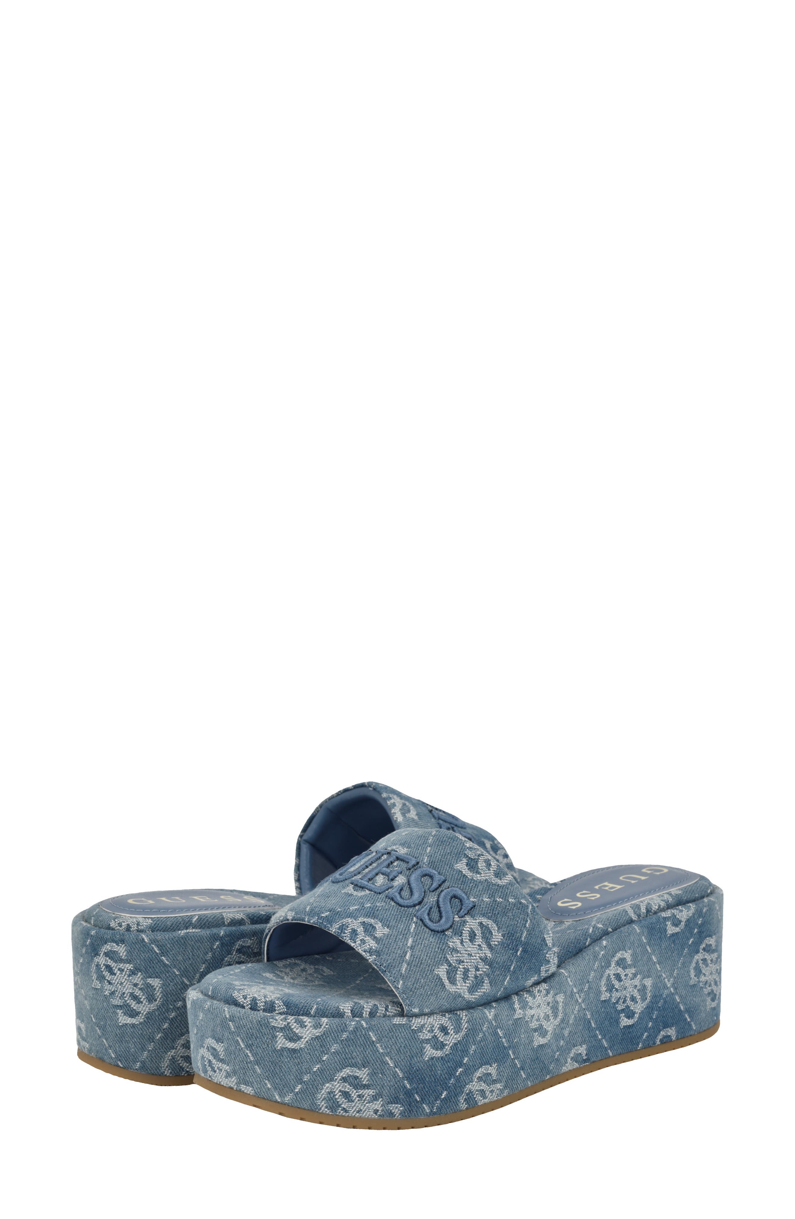 GUESS Bintai 2 Platform Sandal, Alternate, color, Blue