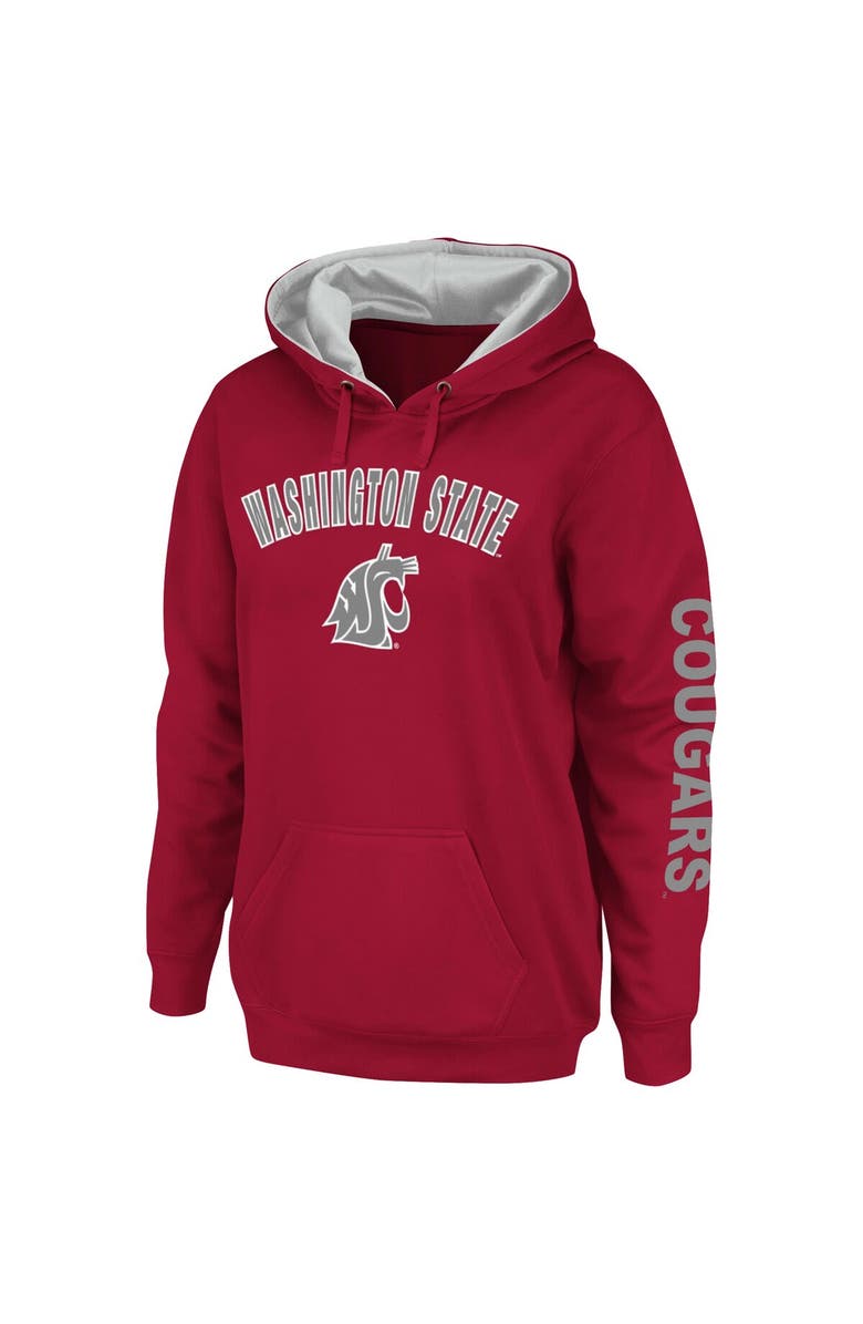 COLOSSEUM Women's Colosseum Crimson Washington State Cougars Loud and Proud Pullover Hoodie, Alternate, color, Crimson