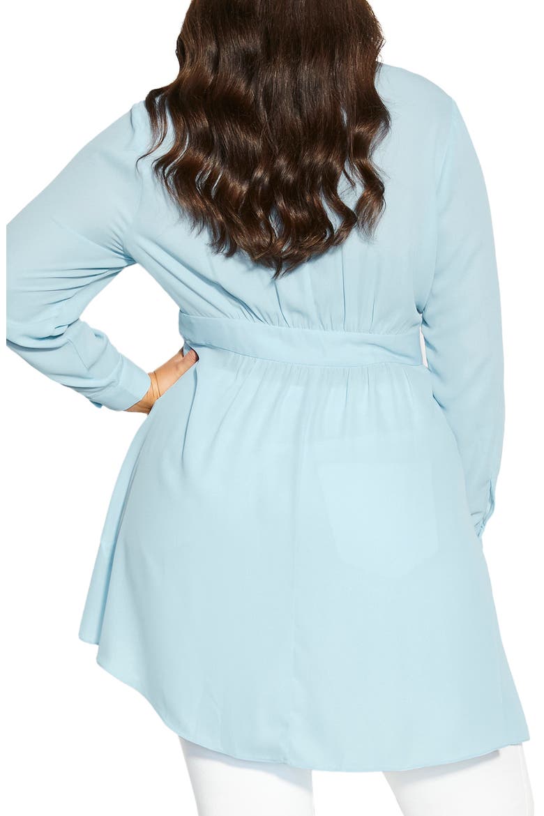 Shibara Faux Wrap High-Low Top, Alternate, color, SKY