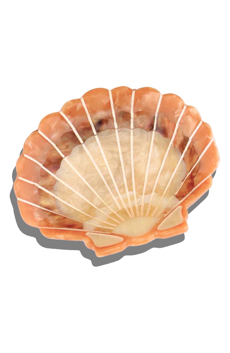 Solar Eclipse Sunset Seashell Hair Claw Clip, Main, color, Brown