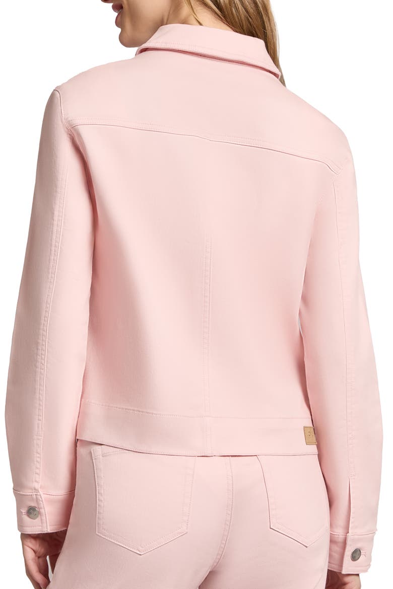 Patch Pocket Denim Jacket, Alternate, color, PETAL PINK