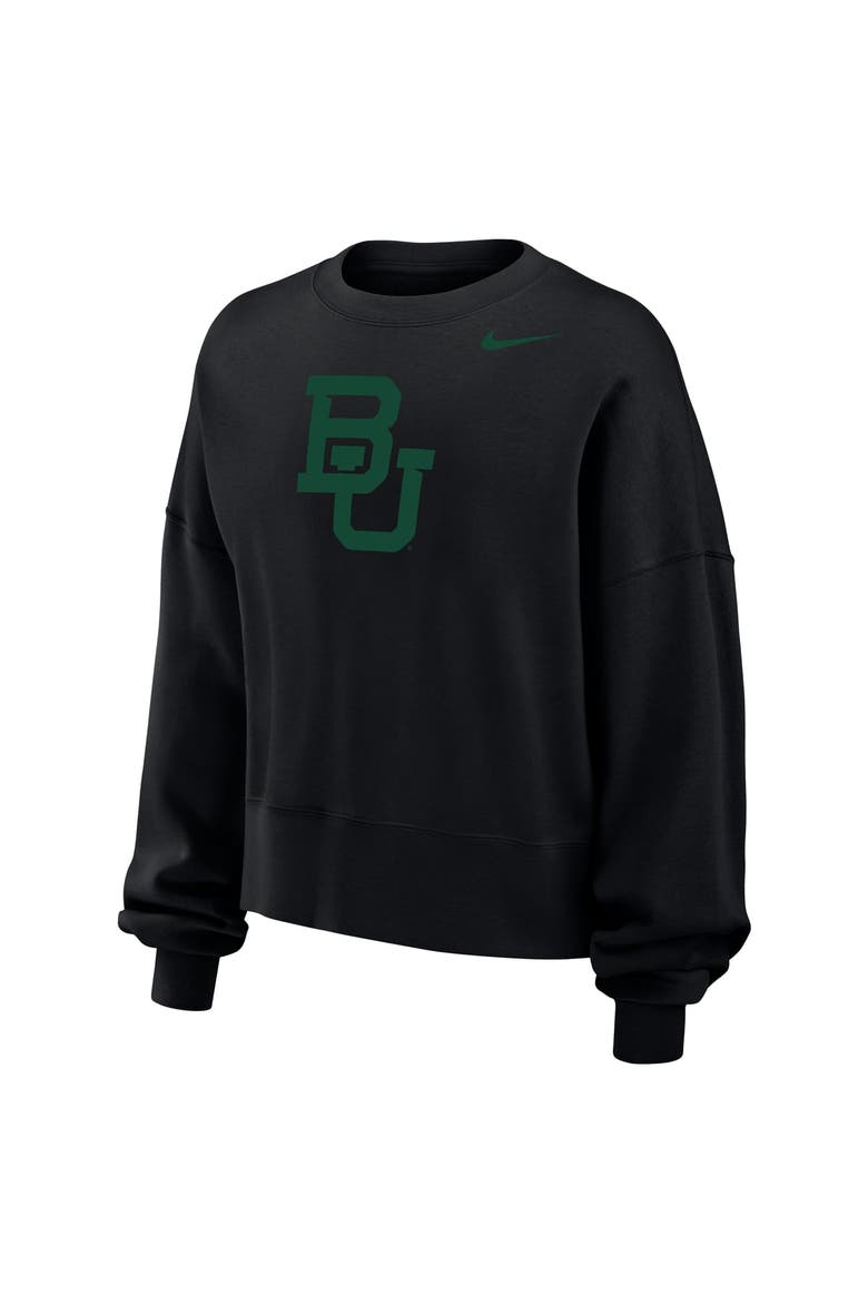 Women's Nike Black Baylor Bears Phoenix Fleece Pullover Sweatshirt, Alternate, color, Black