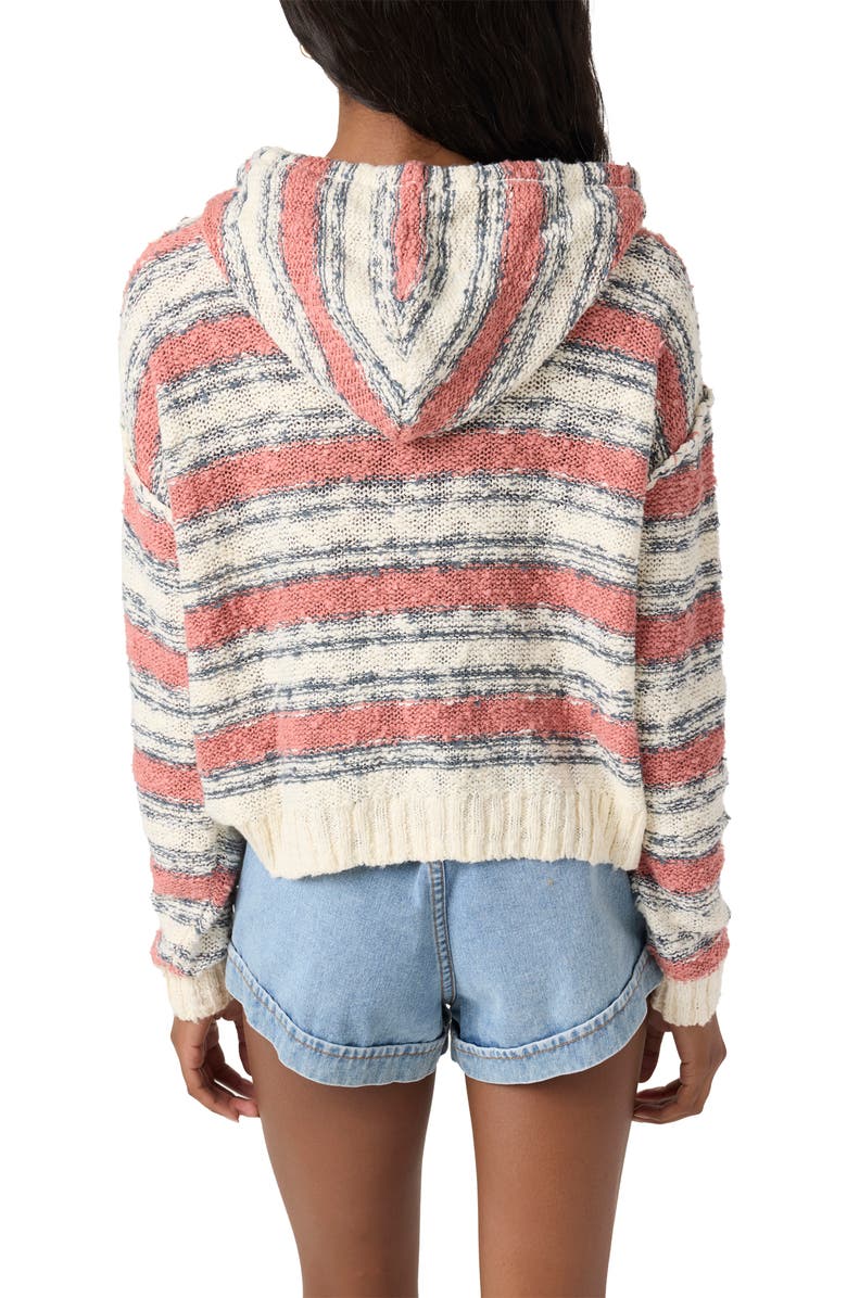 O'Neill Jayne Stripe Cotton Blend Slub Hoodie, Alternate, color,