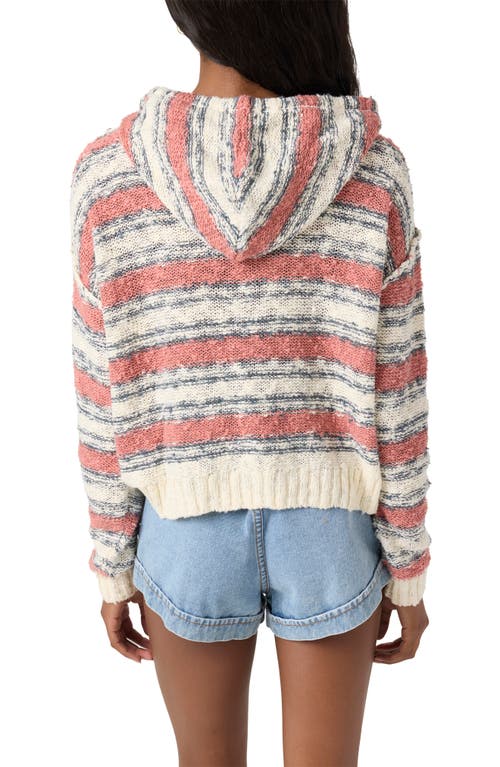 O'neill Jayne Stripe Cotton Blend Slub Hoodie In Multi
