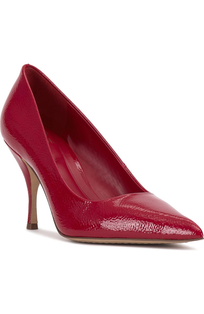 Vince Camuto Paislie Leopard Print Patent Pump, Main, color, Flame