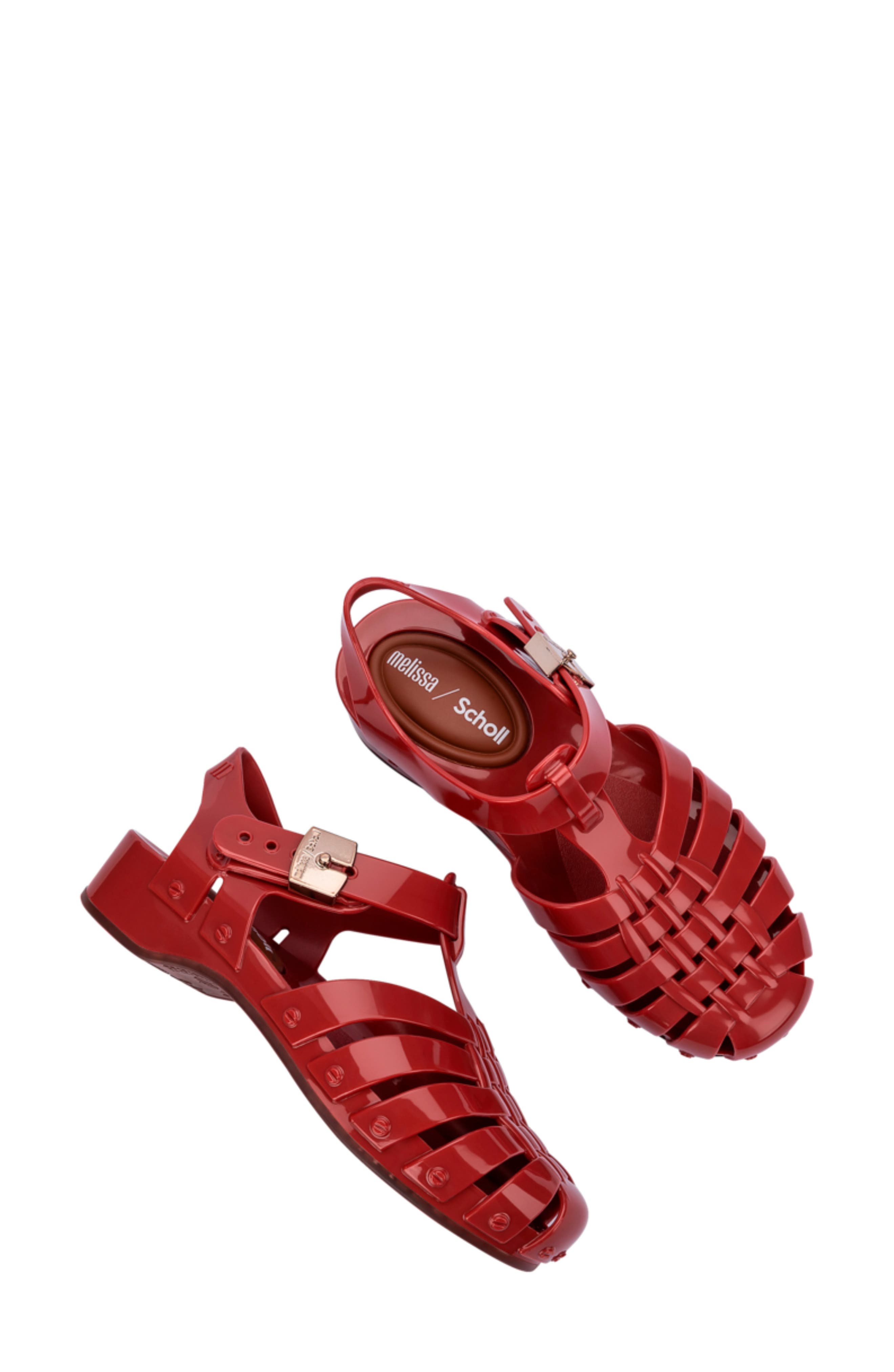 x Scholl Possession Pescura Ankle Strap Platform Fisherman Sandal, Alternate, color, RED