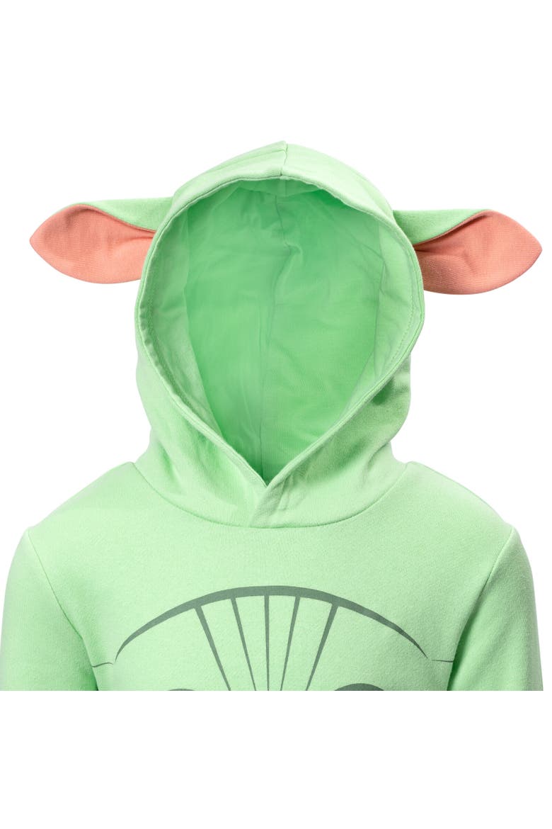 Baby Yoda The Mandalorian Cosplay Pullover Hoodie, Alternate, color, Green