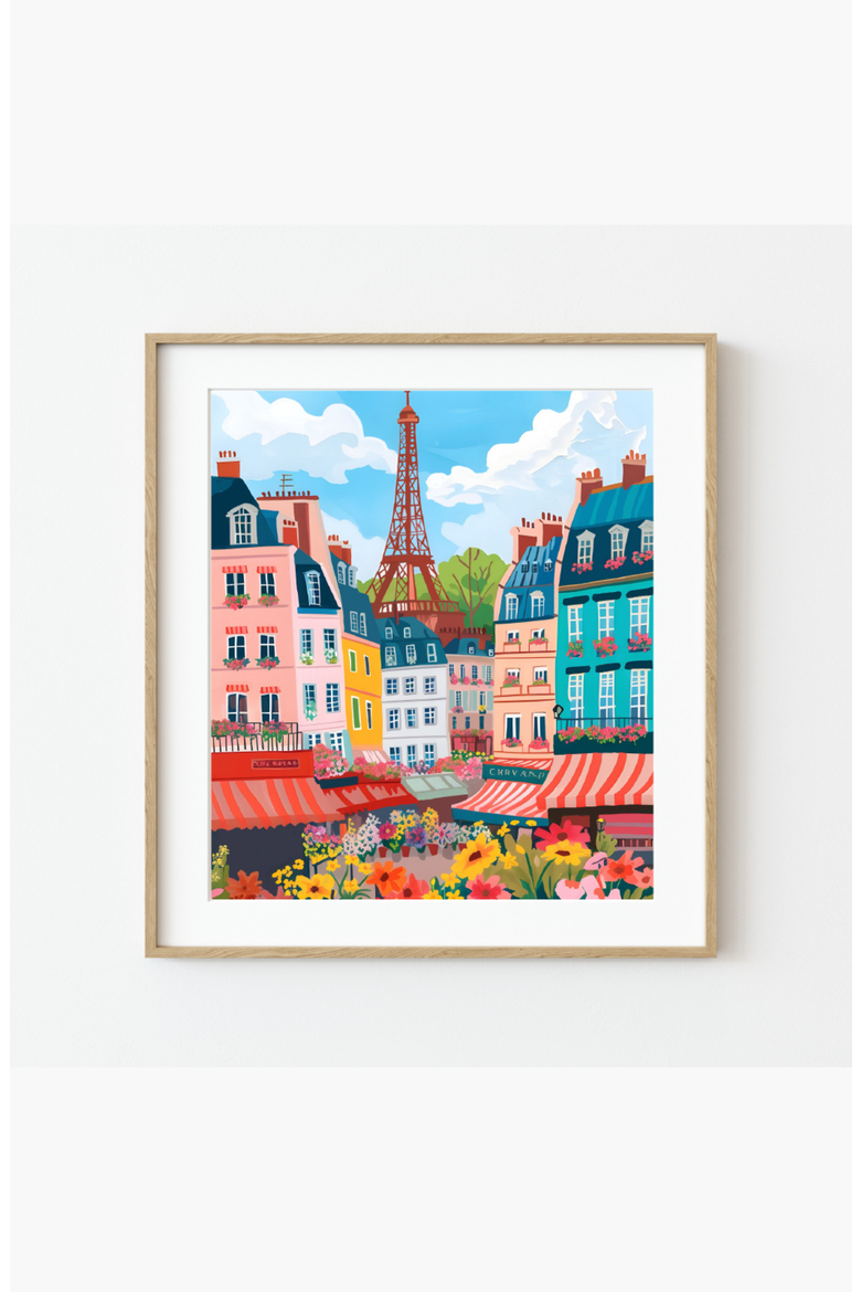 Paris Flower Market Paint by Numbers Kit, Alternate, color, Multicolor