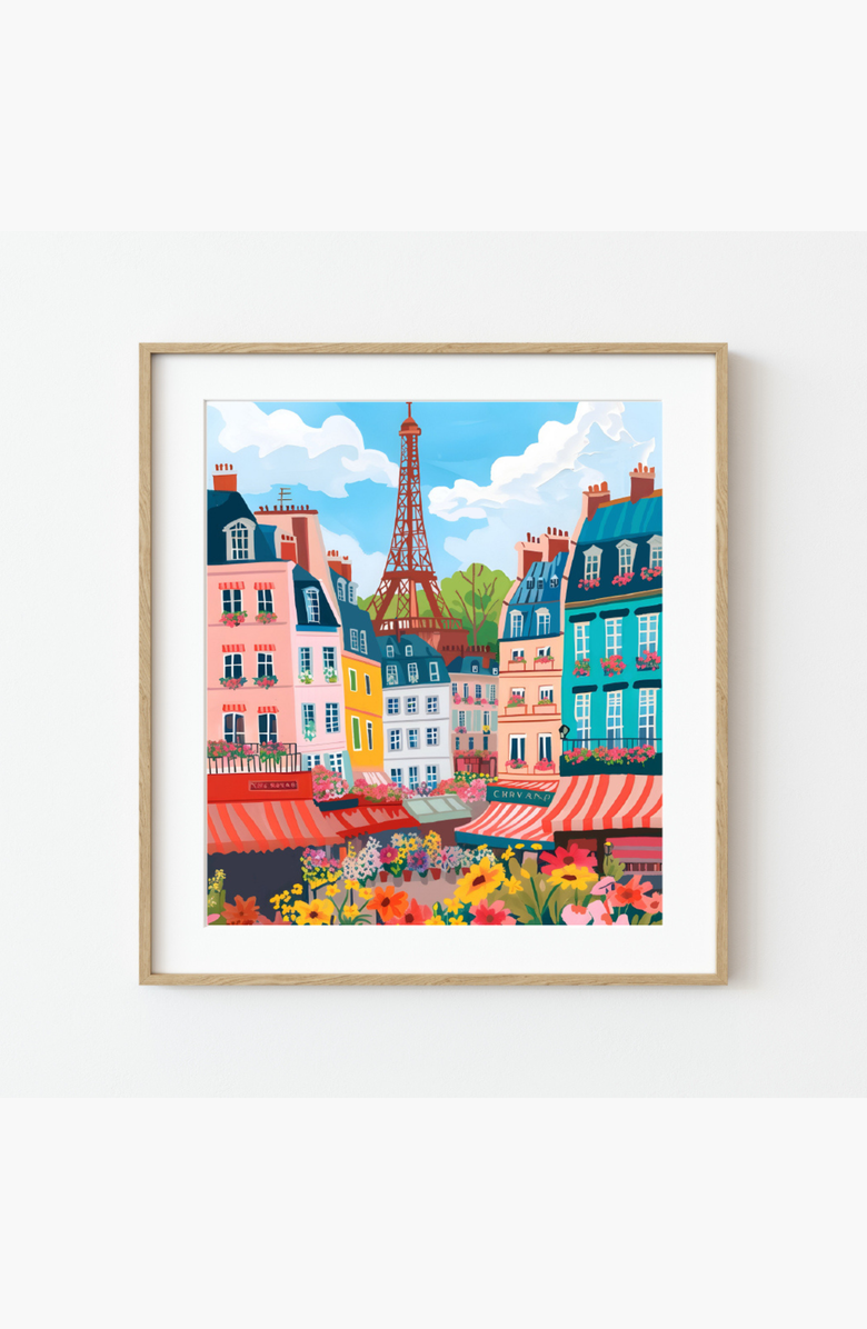 Pink Picasso Kits Paris Flower Market Paint by Numbers Kit, Alternate, color, Multicolor