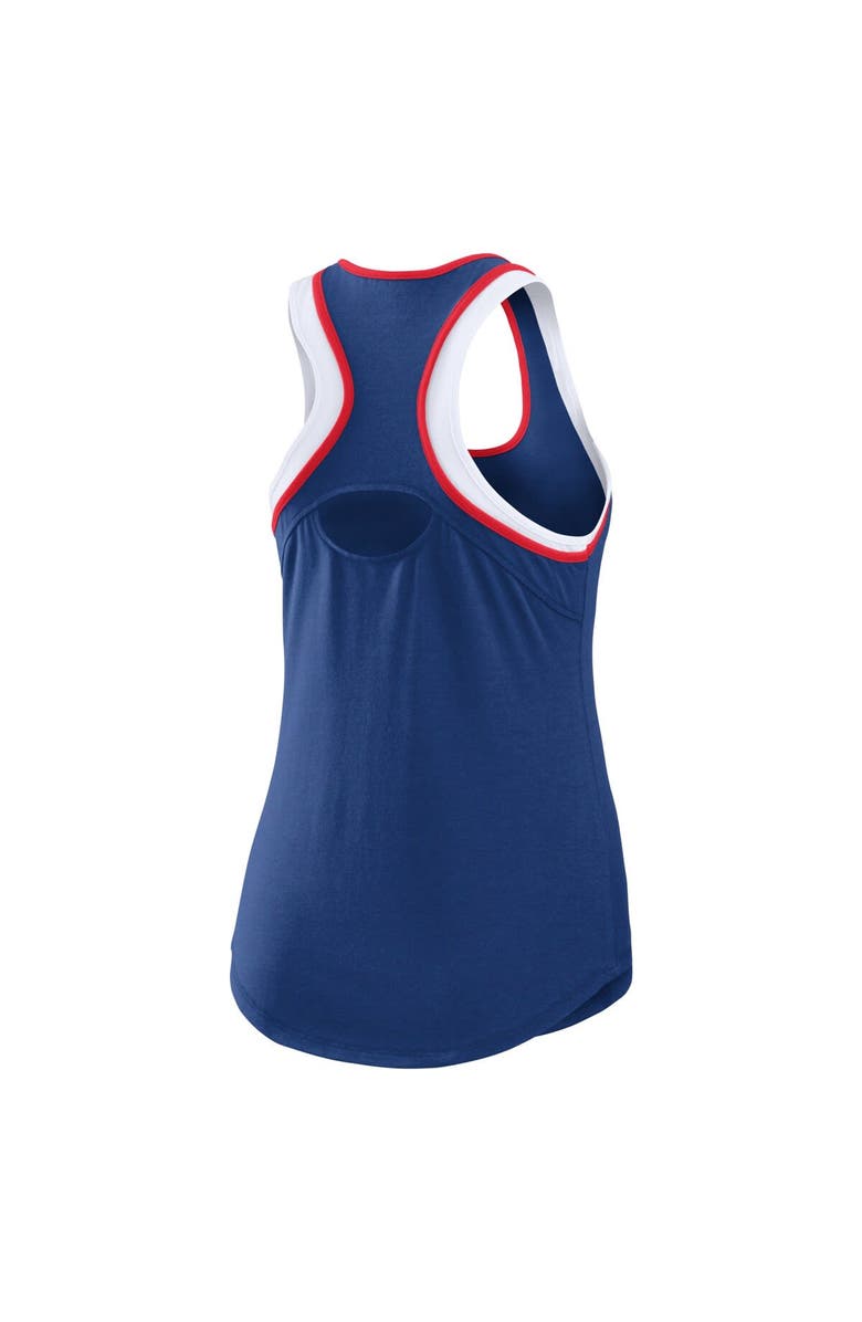 WEAR by Erin Andrews Women's WEAR by Erin Andrews Royal Chicago Cubs Colorblock Racerback Tank Top, Alternate, color, 