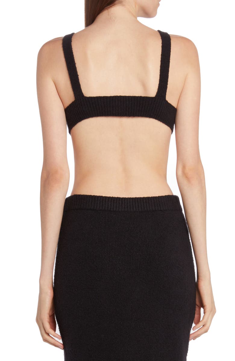 TOM FORD Rib Cotton Blend Bra Top, Alternate, color, 