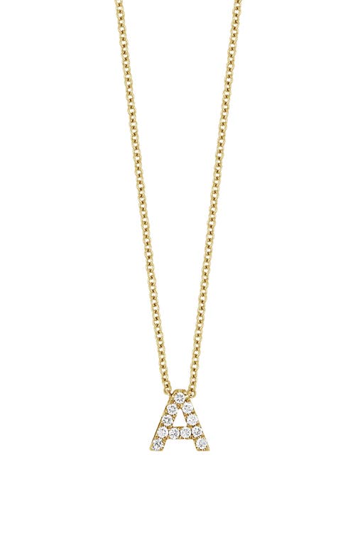 Bony Levy 18k Gold Pavé Diamond Initial Pendant Necklace In 18k Yellow Gold - A