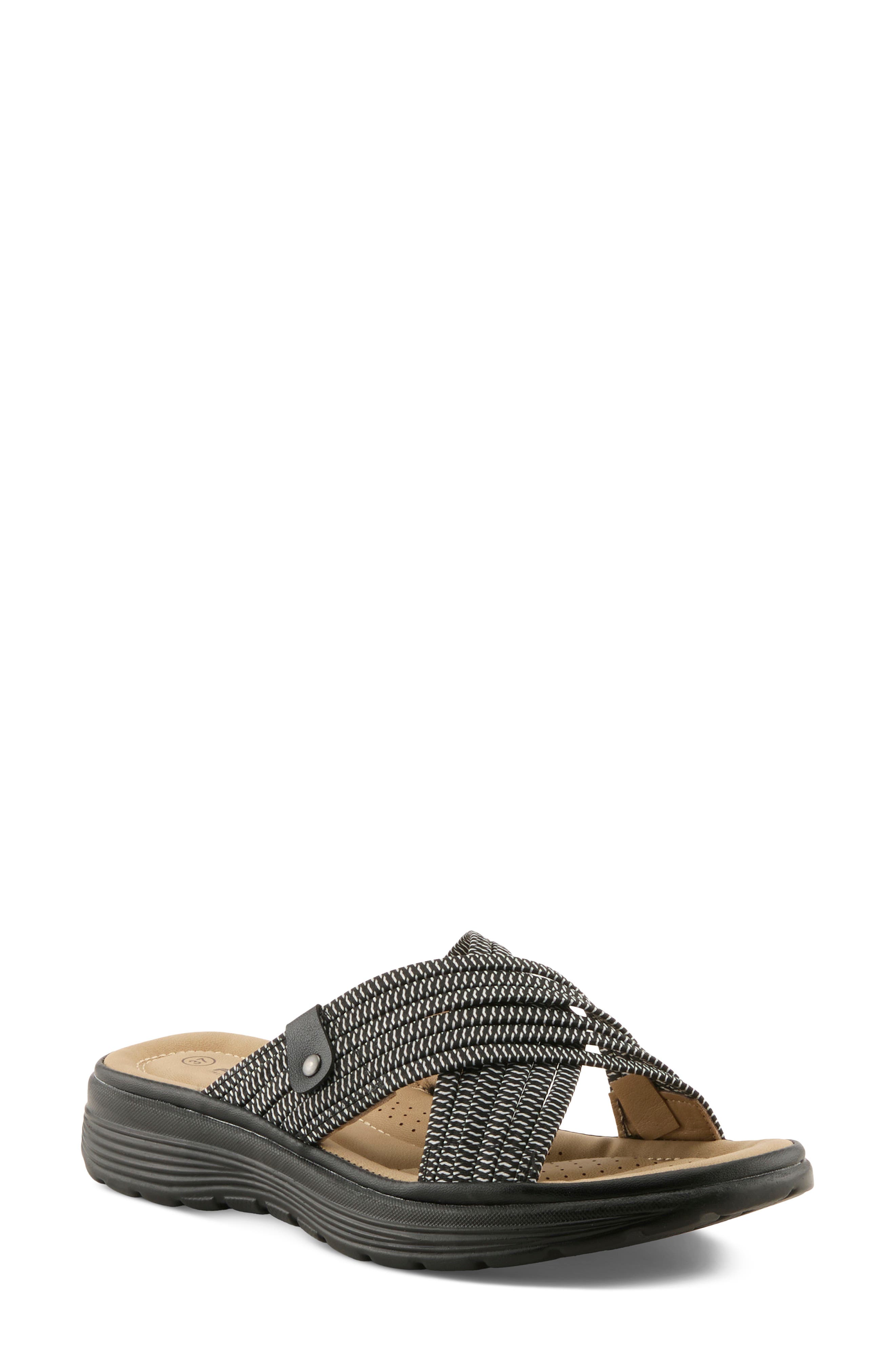 Flexus by Spring Step Gaspie Sandal, Main, color, Black