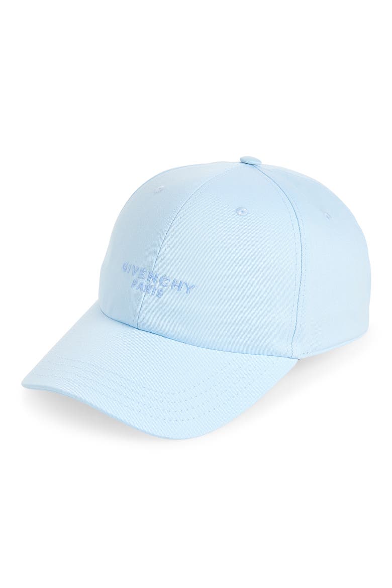 Embroidered Logo Adjustable Baseball Cap, Main, color, LIGHT BLUE