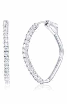 SIMONA Cubic Zirconia Hoop Earrings
