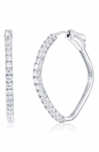 Cubic Zirconia Hoop Earrings