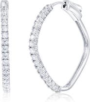 SIMONA Cubic Zirconia Hoop Earrings