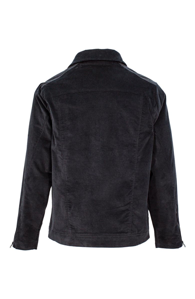 Lords of Harlech Rocky Velvet Biker Jacket, Alternate, color, Velvet Black