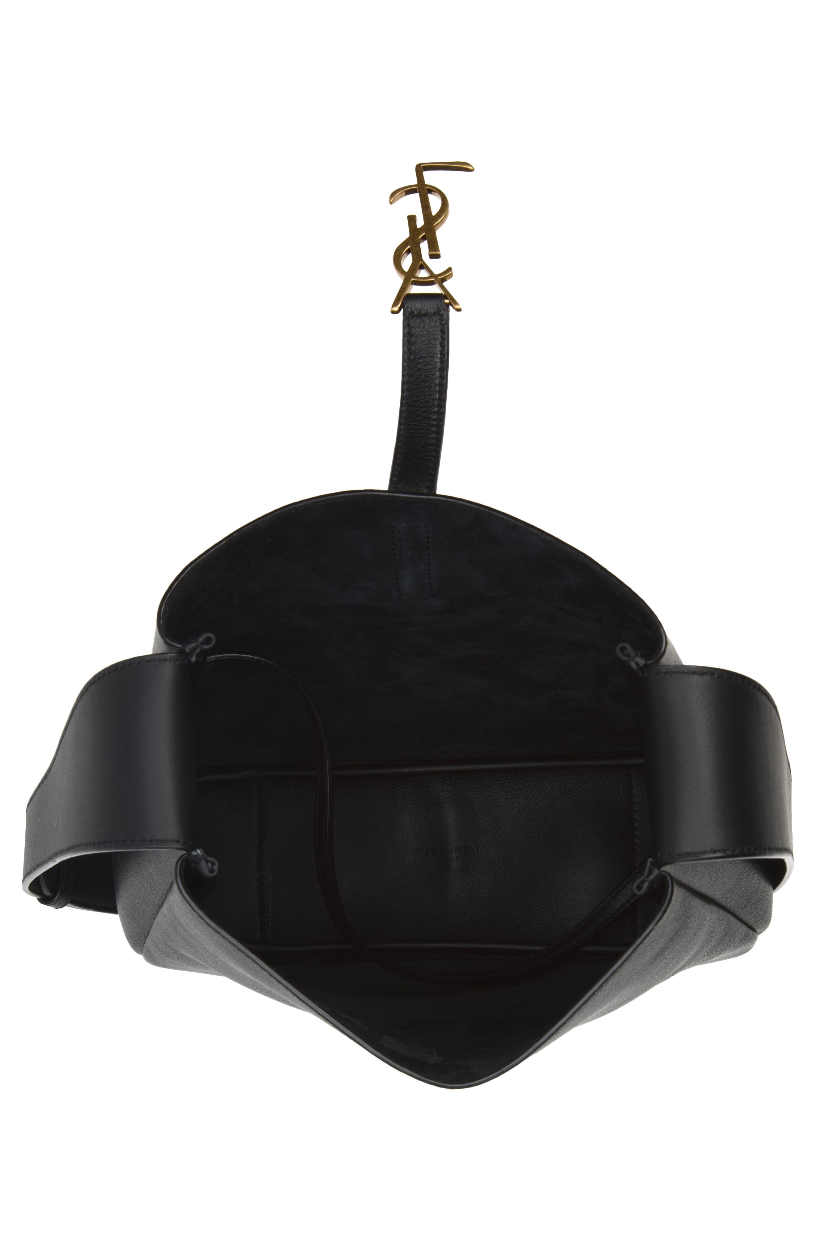 Le 5 à 7 Leather Crossbody Bag, Alternate, color, BLACK