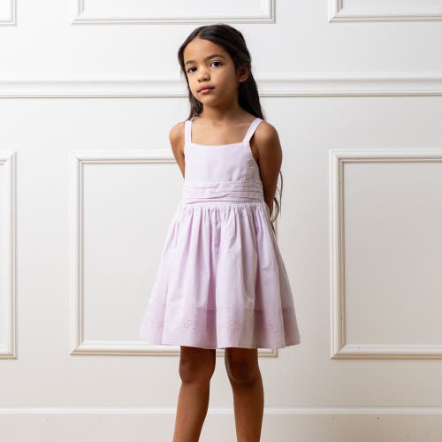 Hope & Henry Girls' Organic Embroidered Special Sundress, Toddler In Light Lavender