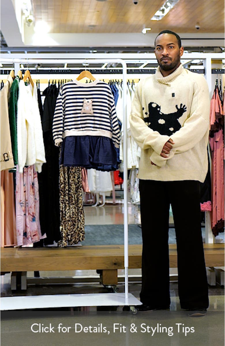 Kids' Stripe Colorblock Long Sleeve Sweatshirt Dress, sales video thumbnail