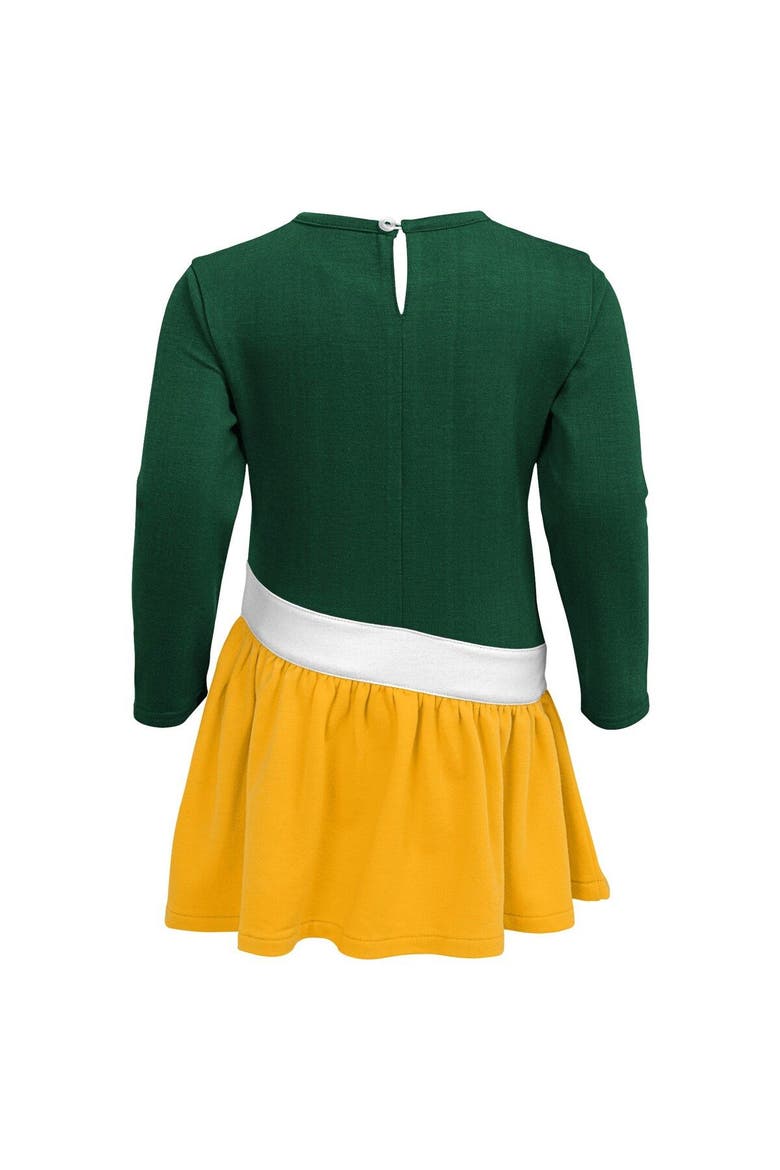 Outerstuff Girls Preschool Green/Gold Green Bay Packers Heart to Heart Jersey Tri-Blend Dress