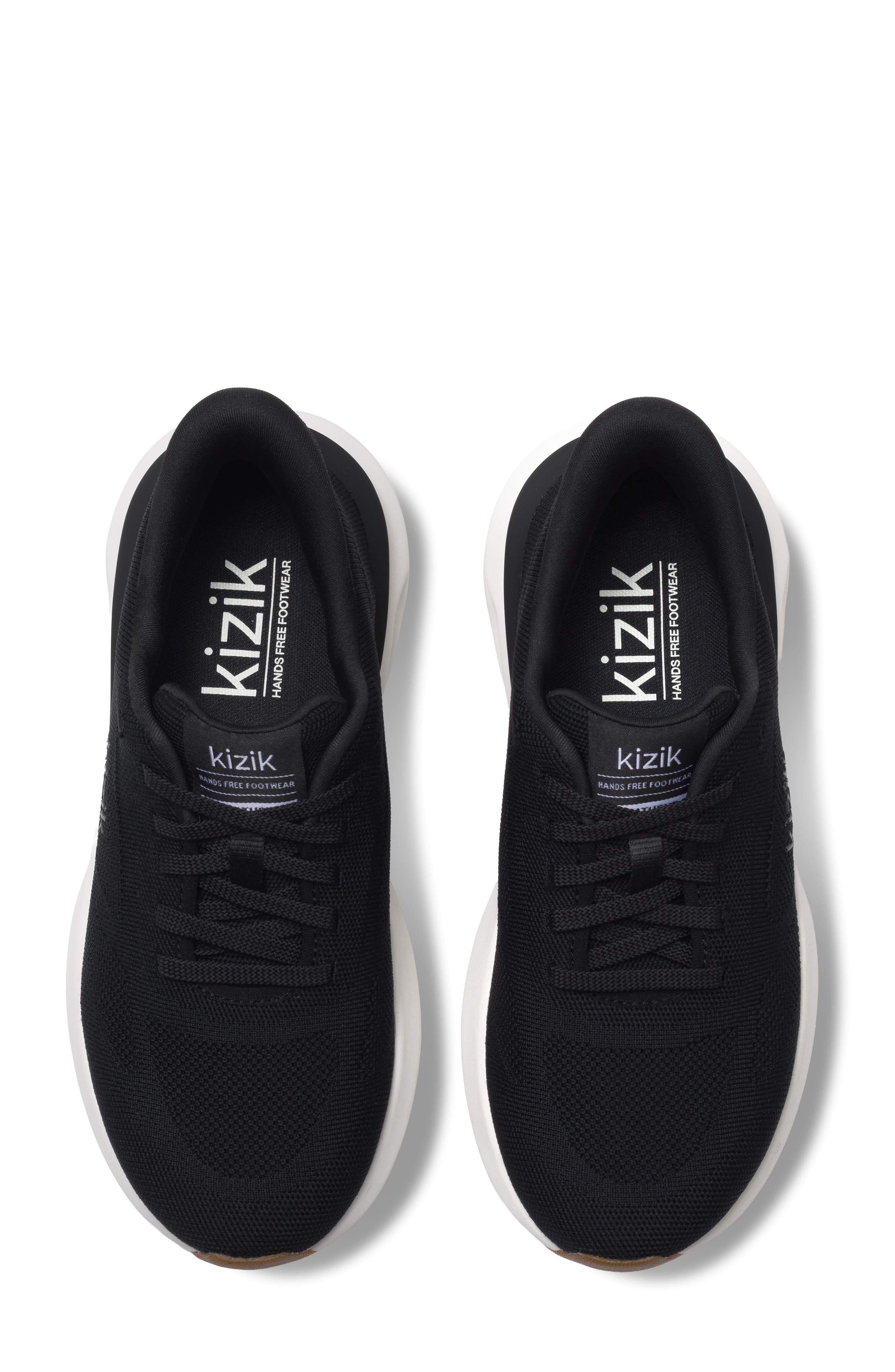 Kizik Athens 2 Knit Sneaker, Alternate, color, Black/ Bright White