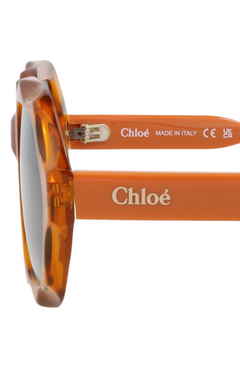 Chloé 56mm Geometric Sunglasses, Alternate, color, Orange Orange Grey