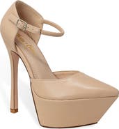 CHASE AND CHLOE Pointy Toe d'Orsay Platform Pump