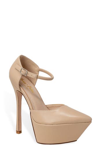 CHASE & CHLOE CHASE AND CHLOE POINTY TOE D'ORSAY PLATFORM PUMP 