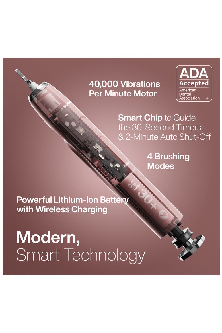 Vibe Series Ultra-Whitening Electric Toothbrush & Aqua Flosser Set, Alternate, color, ROSE GOLD
