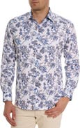 Robert Graham Sea Bloom Floral Stretch Cotton Button-Up Shirt
