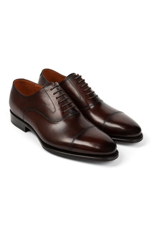 Anthony Veer Regent Cap-toe Oxford In Vintage Amber Tan