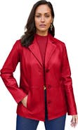 Jessica London Leather Blazer