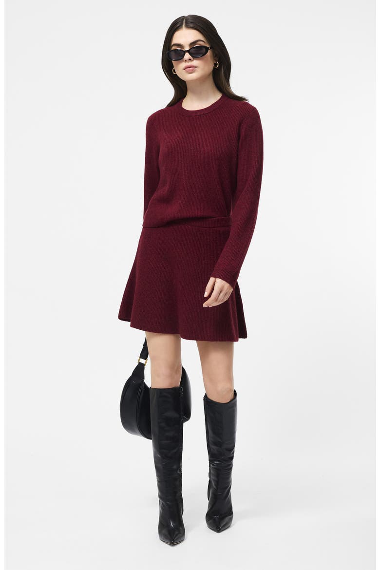 Vhari Sweater Miniskirt, Alternate, color, CABERNET