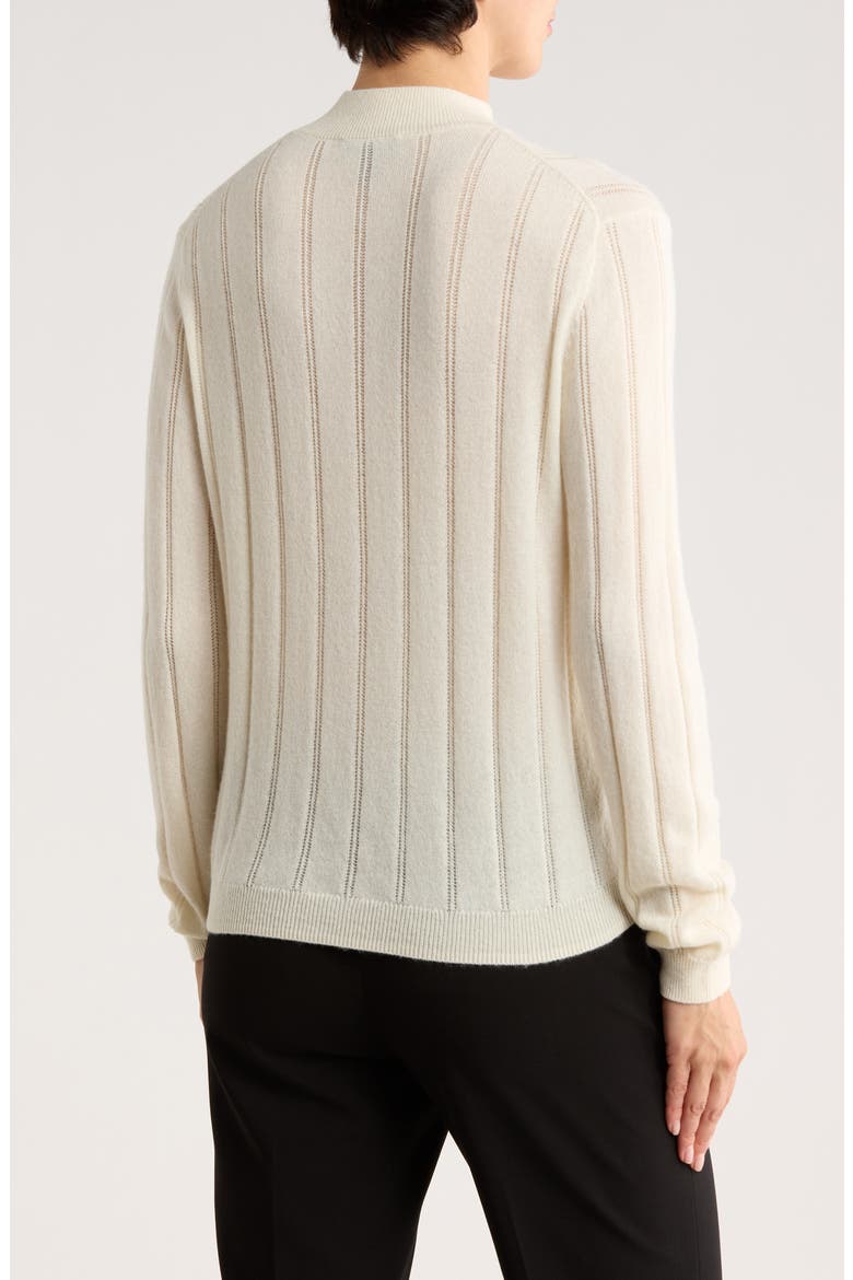 Wide Rib Wool & Cashmere Sweater, Alternate, color, IVORY