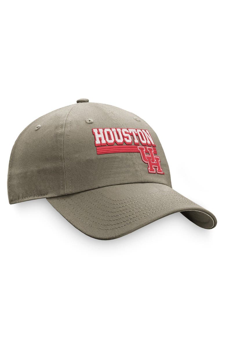 TOP OF THE WORLD Men's Top of the World Khaki Houston Cougars Slice Adjustable Hat, Alternate, color, Khaki