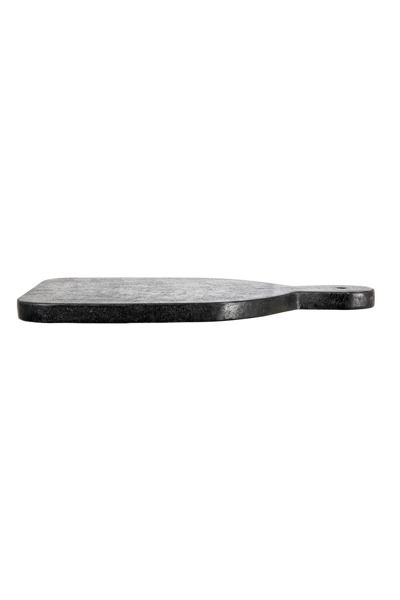 Wide Marble Cutting or Charcuterie Board with Handle, Black, Alternate, color, Black