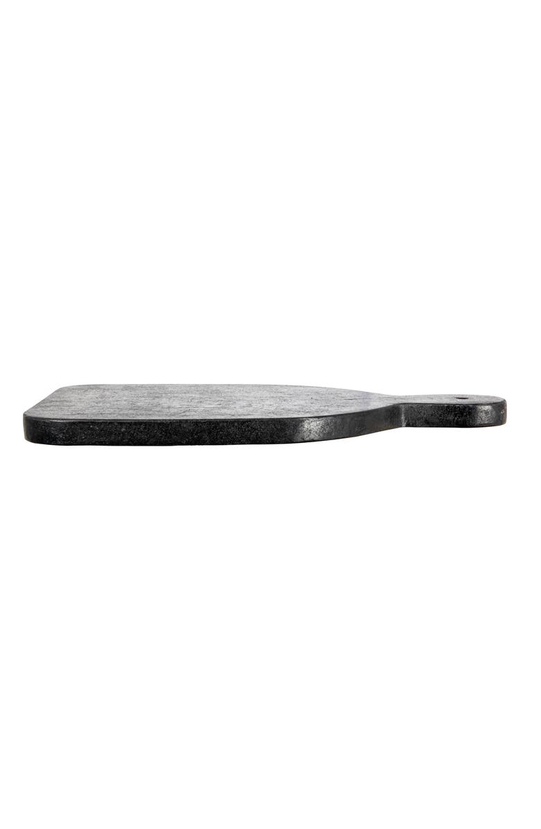 Storied Home Wide Marble Cutting or Charcuterie Board with Handle, Black, Alternate, color, Black
