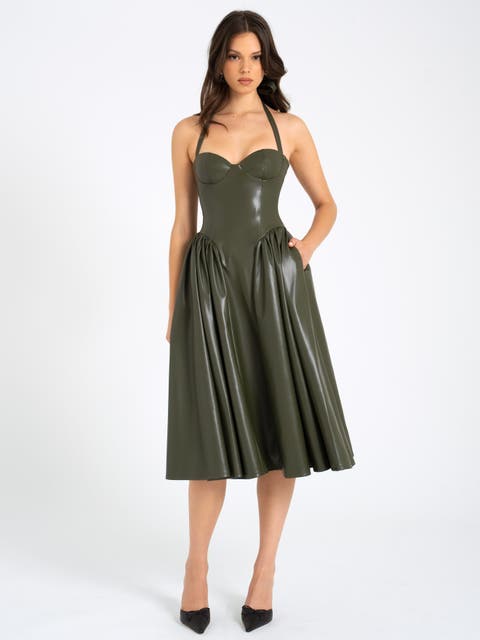 Eliana Vegan Leather Dress
