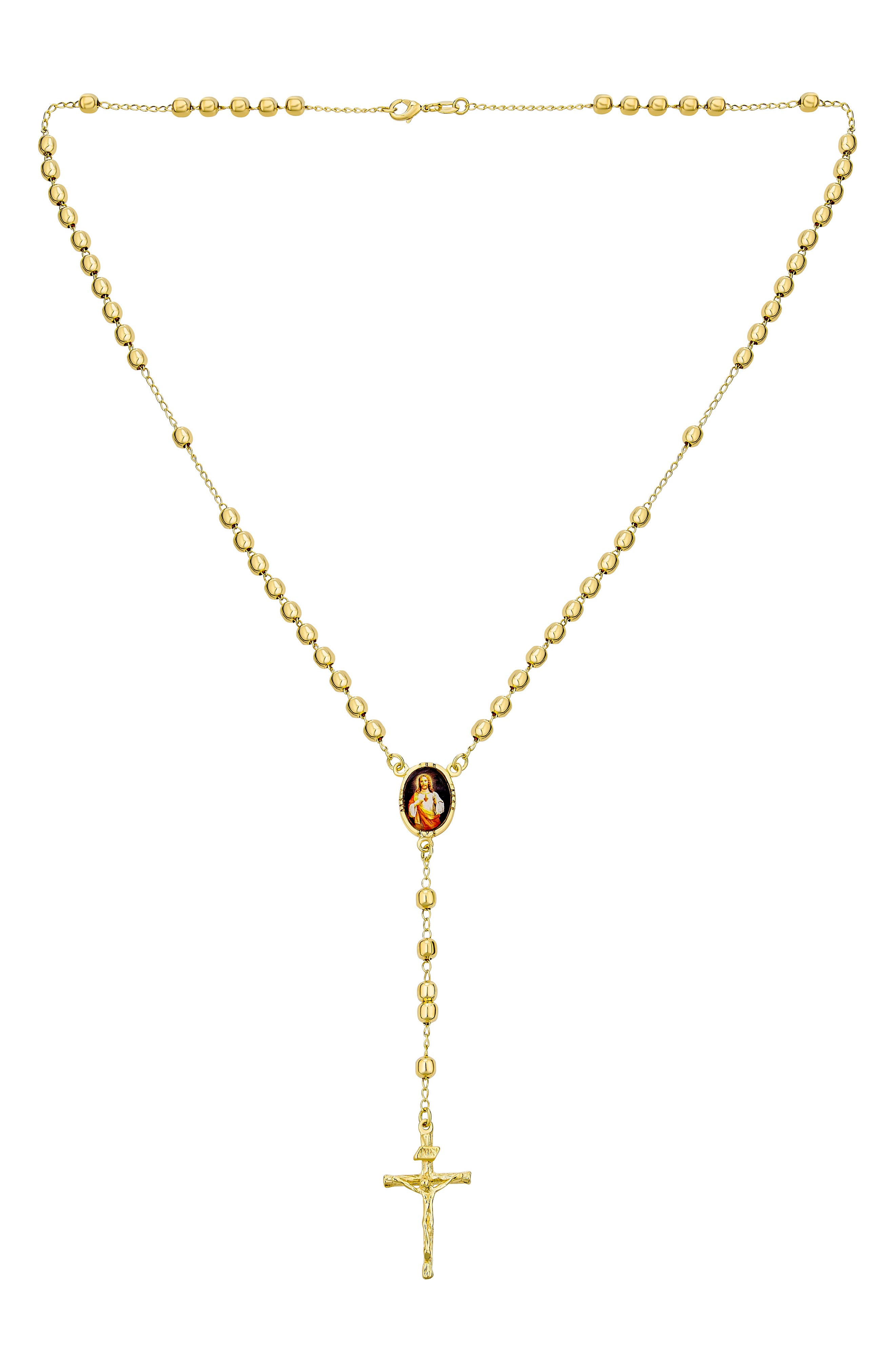 BLING JEWELRY Holy Cross Rosary Y-Necklace