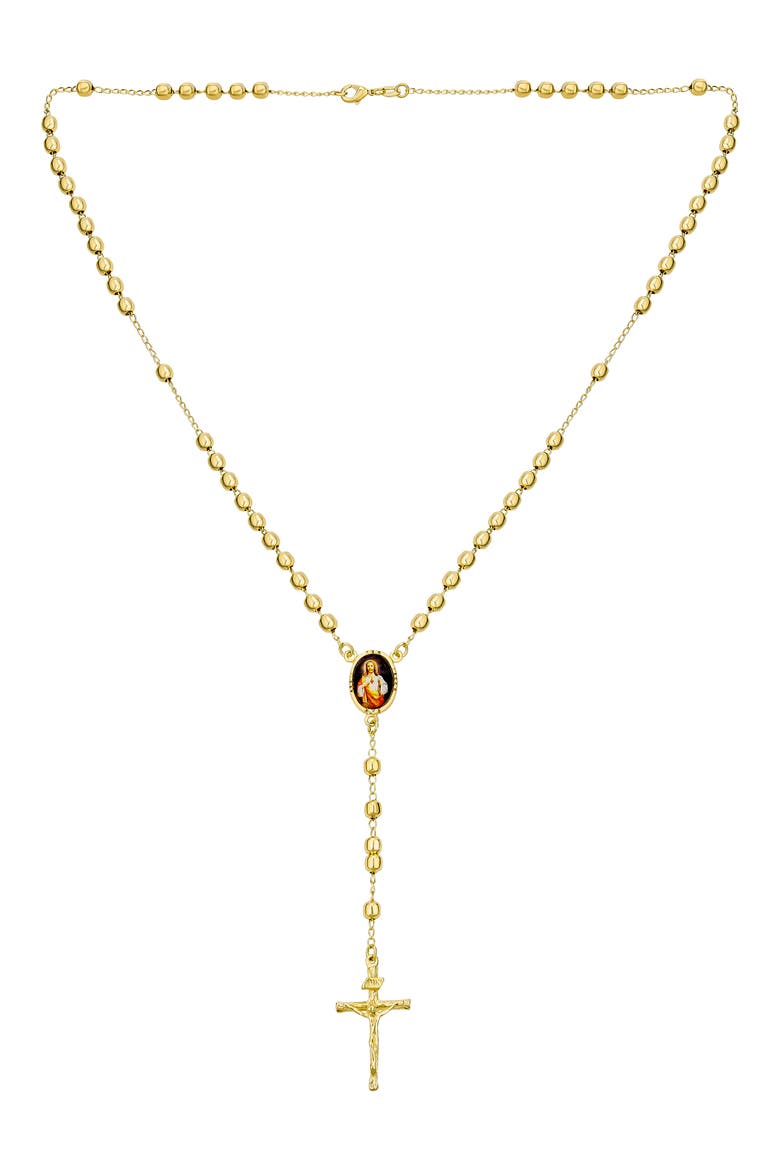 Holy Cross Rosary Y-Necklace, Main, color, GOLD-TONE JOSEPH