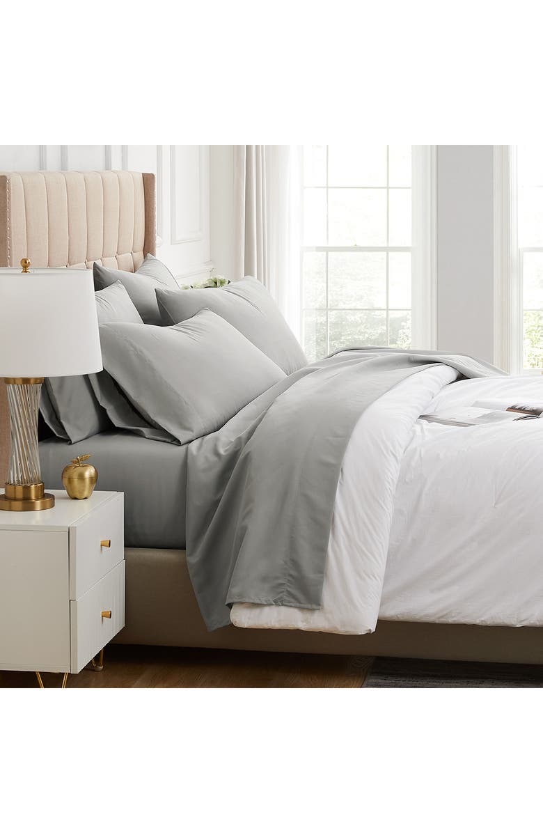 SOUTHSHORE FINE LINENS Vilano Springs Extra Deep Pocket Sheet Set, Alternate, color, Steel Gray