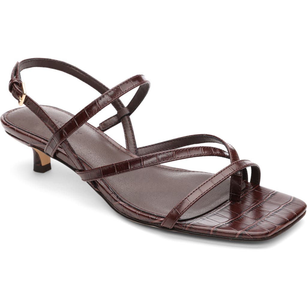 Sanctuary Energy Croc Embossed Kitten Heel Sandal In Java