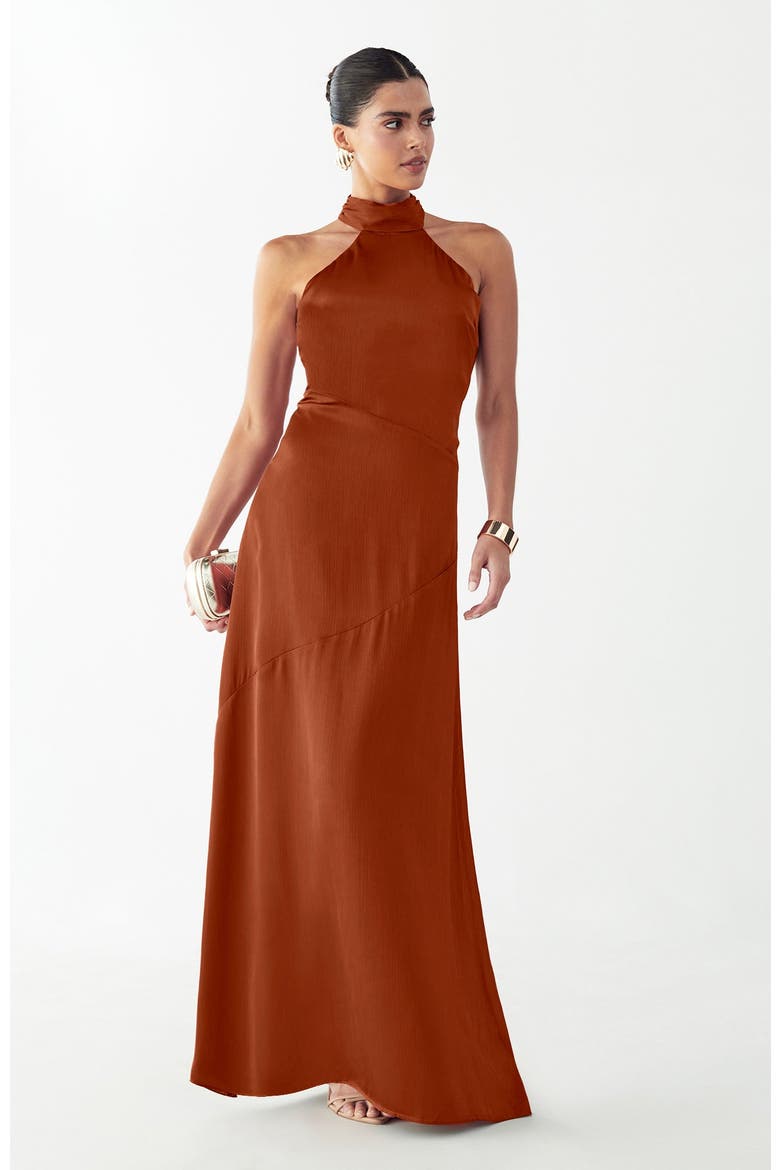 Shaw Maxi Dress, Alternate, color, Copper